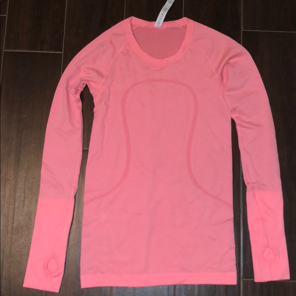 Lululemon ls swiftly! Super cute pink! Size 4!